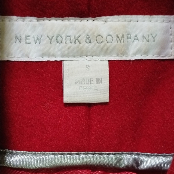 Red Wool Peacoat - Picture 3 of 7